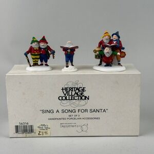 Department 56 Sing A Song For Santa North Pole Series #56316 NOS